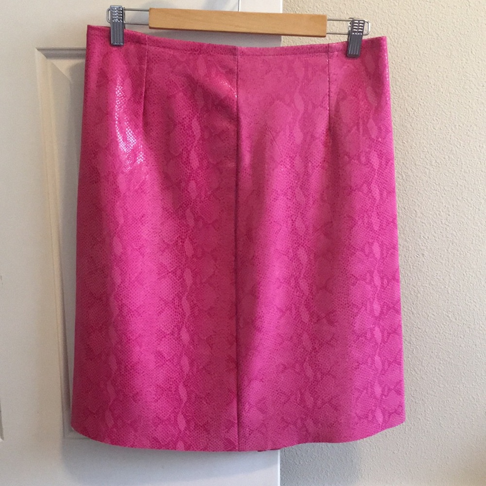 Joseph Altier Walker hot pink leather skir…